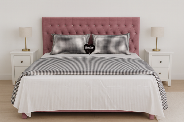 Printed cotton DUVET COVER for double bed, soft and breathable