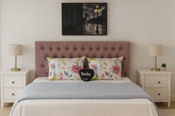 Luxury Sky Blue Cotton Satin Duvet Cover Set – 300TC King Size with 2 Pillow Casings | Bedsy Pakistan